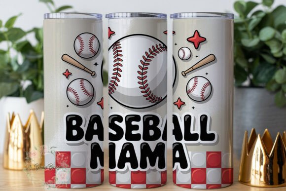 Baseball Mama Glossy Design 20oz Tumbler