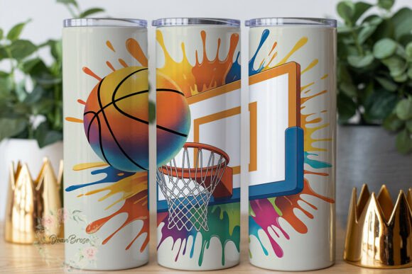 Basketball Paint Splash 20oz Tumbler