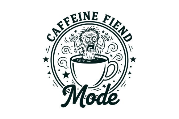 Caffeine Fiend Mode Zombie Coffee SVG