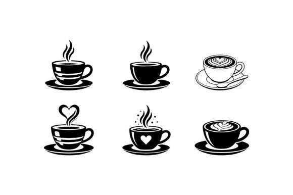 Coffee Cup Icon Set Collection