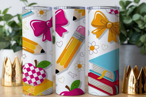 Cute School Supplies 20oz Tumbler Wrap