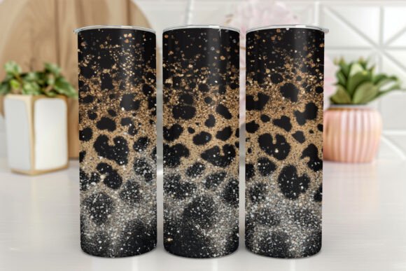 Floral Leopard Tumbler Wrap PNG 20oz
