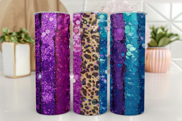 Glitter Cheetah Tumbler Wrap 20 Oz