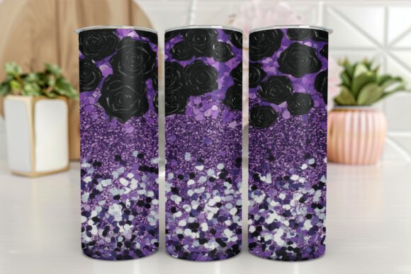 Glitter Leopard Tumbler Wrap Seamless