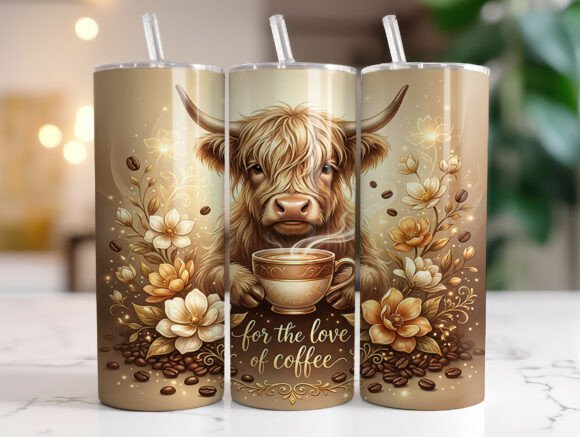 Highland Cow Coffee Lover Quote Tumbler