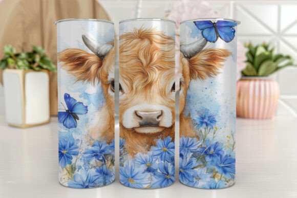 Highland Cow Tumbler Wrap Sunflower