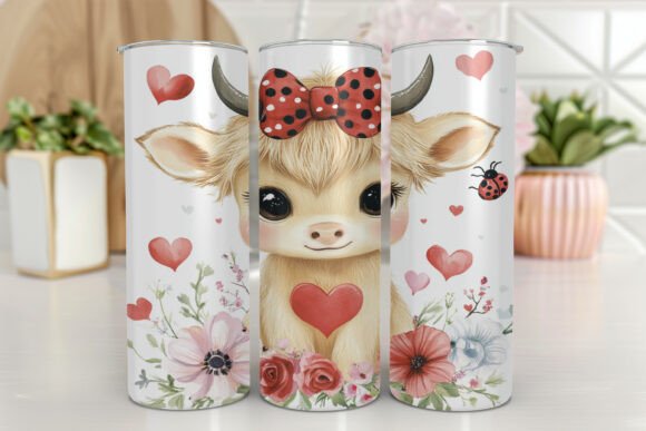 Highland Cow with Tumbler Wrap