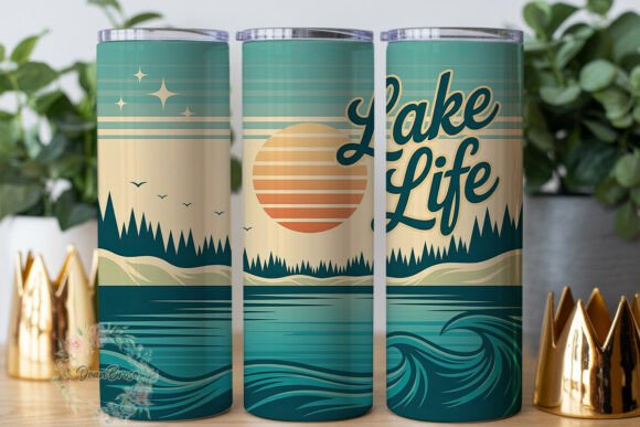 Lake Life Retro Landscape 20oz Tumbler