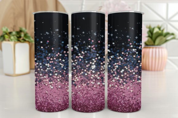 Leopard and Black Glitter Tumbler Design