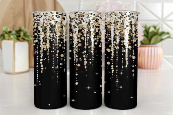 Leopard Tumbler Designs Gold Glitter