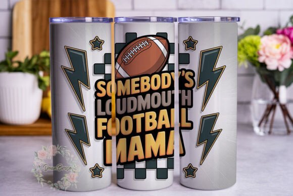 Loudmouth Football Mama Tumbler Wrap PNG