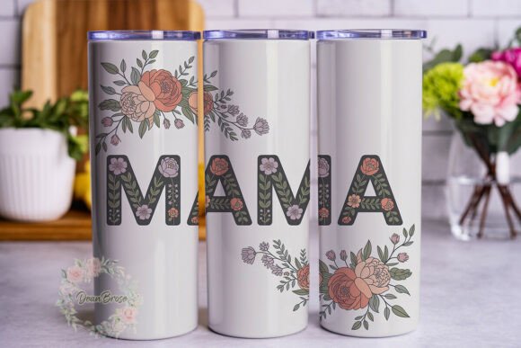 Muted Floral MAMA 20oz Tumbler Wrap