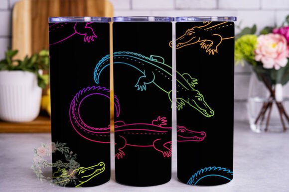 Neon Alligator Gradient 20oz Tumbler