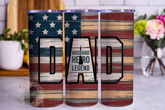 Patriotic Dad Legend 20oz Tumbler Wrap