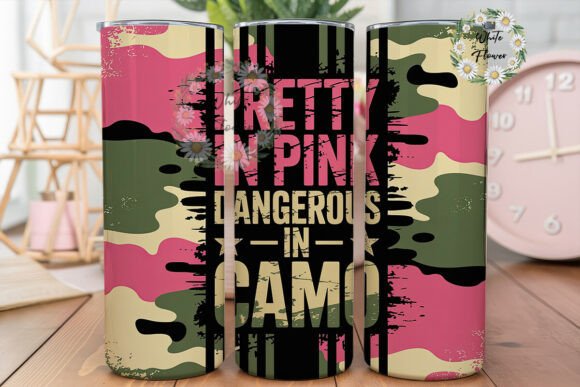Pink Camo Pretty Dangerous 20oz Tumbler