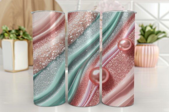 Purple Marble Tumbler Wrap Gold Glitter