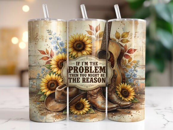 Review: Cowboy if I'm the Problem Skinny Tumbler