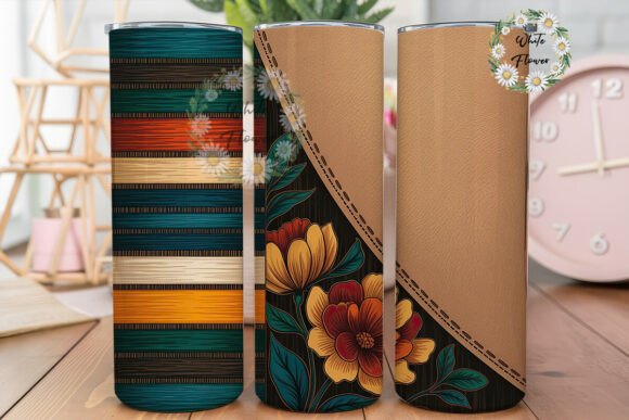 Rustic Floral Serape 20oz Tumbler Wrap