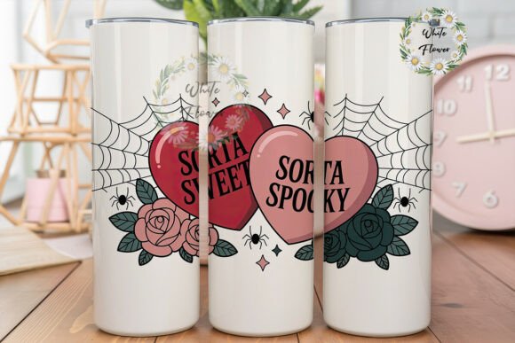 Sorta Sweet Spooky Tumbler Wrap PNG