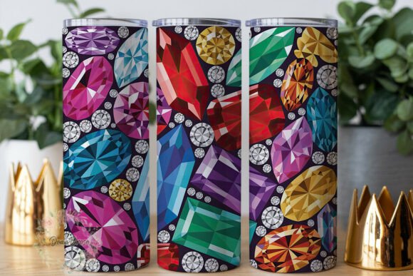 Sparkling Gemstone Cluster Tumbler Wrap