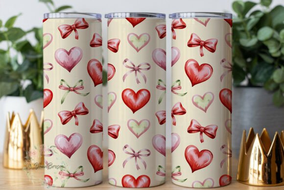 Sweet Hearts Bows 20oz Tumbler Wrap