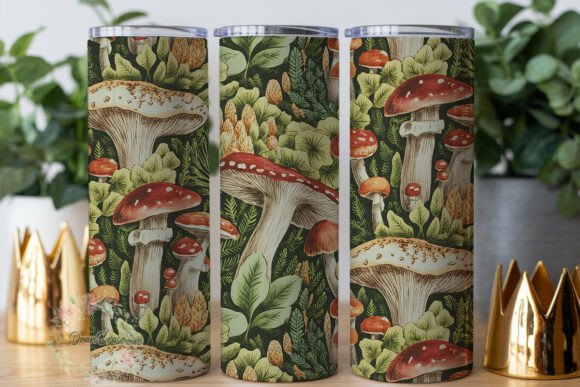 Vintage Forest Fungi 20oz Tumbler Wrap
