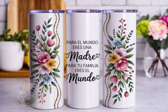 Watercolor Floral Mom 20oz Tumbler Wrap